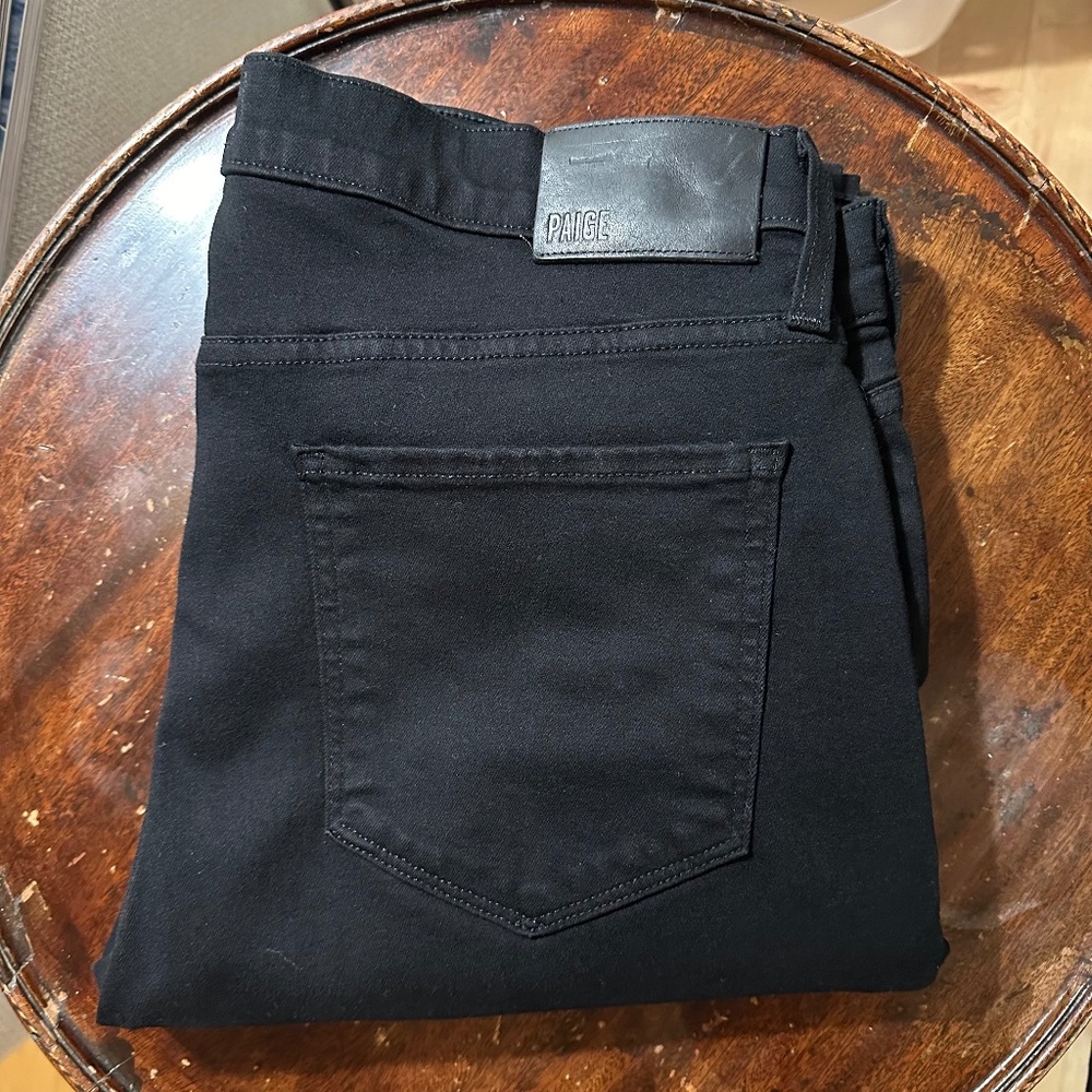 PAIGE Federal Slim Fit Jeans Black Size 34